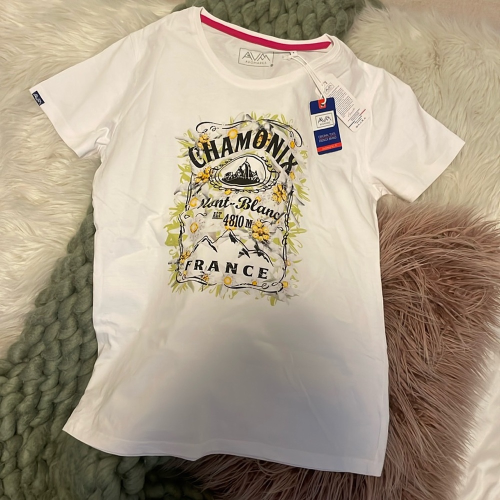 NWT Chamonix France crew neck tee-shirt - White size M / L